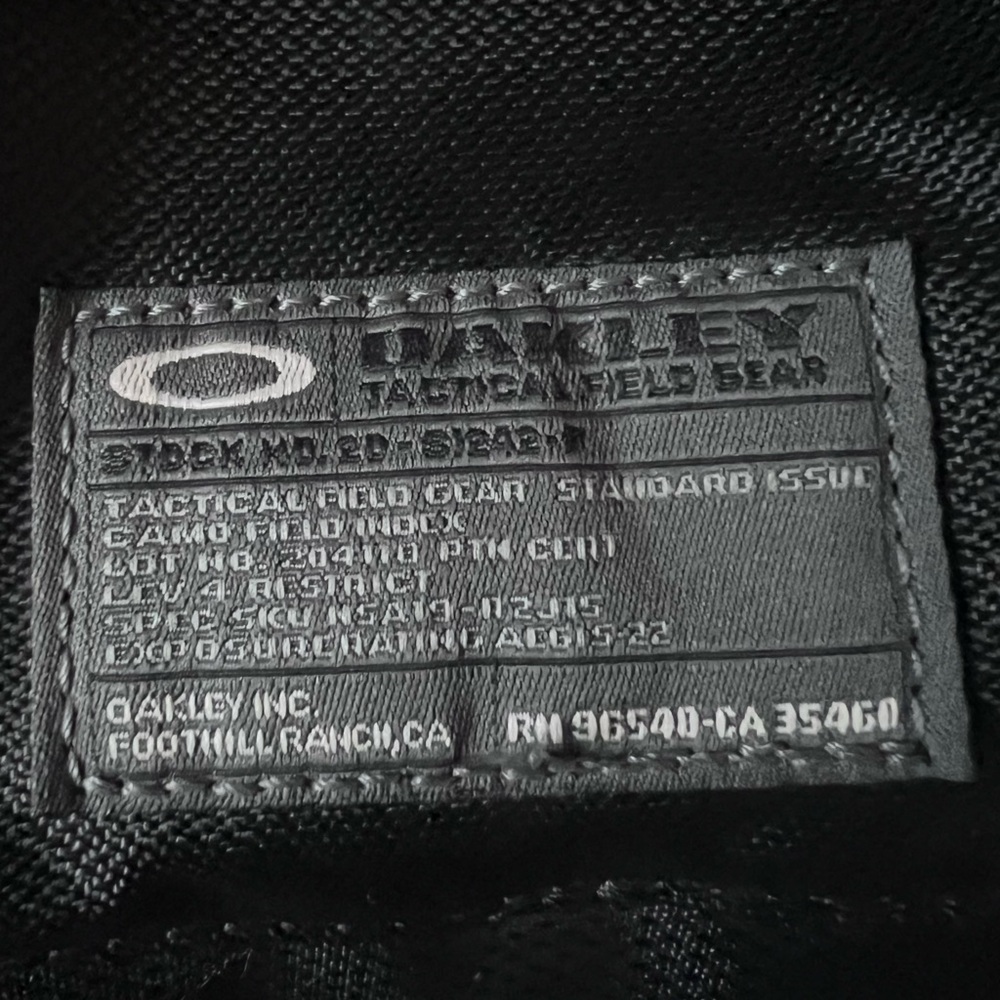 Oakley Black Tactical Field Gear Bag